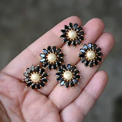 5pcs/lot Shining luxury rhinestone button for clothes diy sewing Cubic zirconia buton for shirt Decorative CZ sewing butons