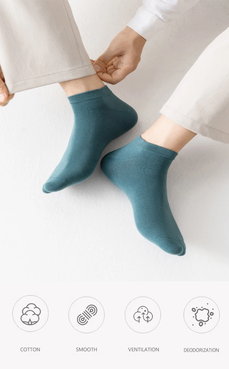 5 Paar hochwertige Herrensocken aus gekämmter Baumwolle, neue, lässige, atmungsaktive, schwarz-weiße Business-Socken, 5 Paar Herrensocken, Übergröße EU39-48 – Detail 7