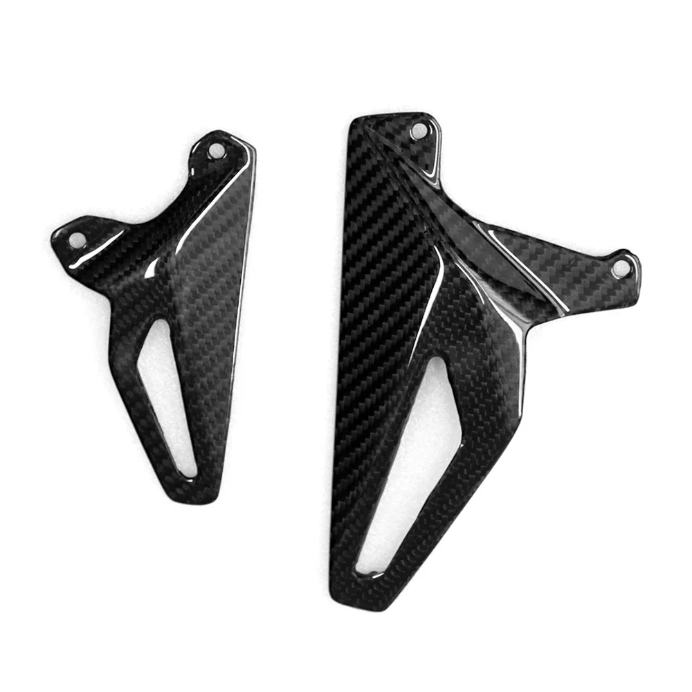 Carbon Fiber Motorcycle Heel Guards Footrest Plates Protector For Ducati Panigale Streetfighter V4 V4S V4R 2018 - 2020 2021 2022