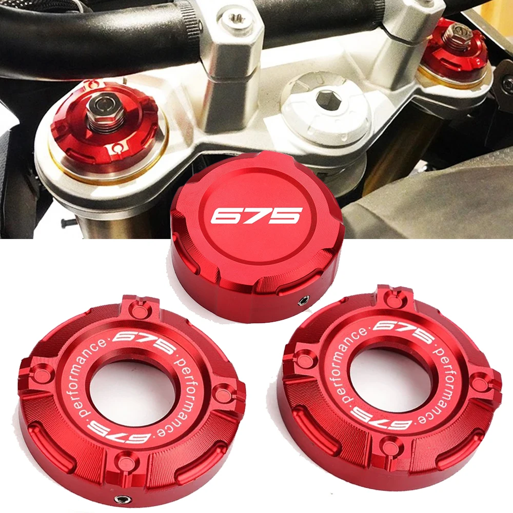 For CFMOTO CF 675SR-R 675NK  NK 675 SRR 675 Motorcycle Accessories Three-Star Column Upper shock-absorbing Trim Cap Front Cover