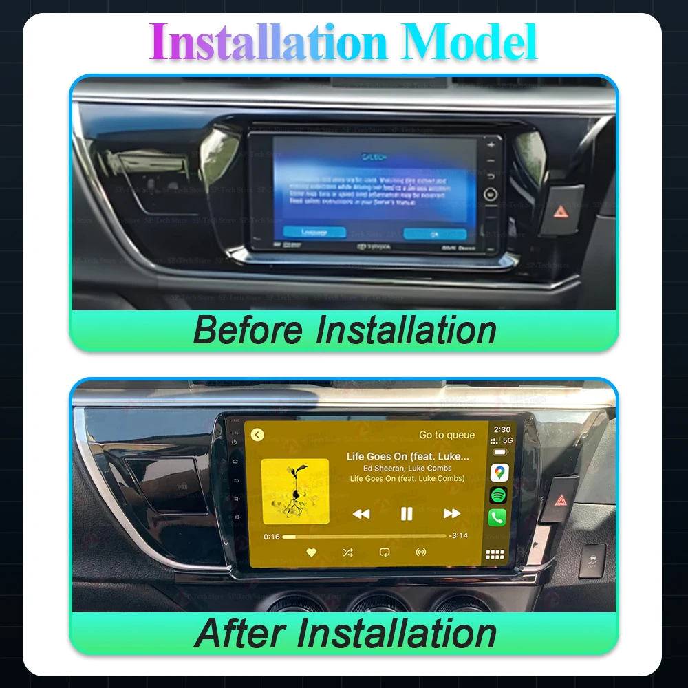 Android 16 For Toyota Corolla Altis Rhd 2014 2015 2016 Car Radio Multimedia Video Player Navigation Stereo Carplay Head Unit 5g