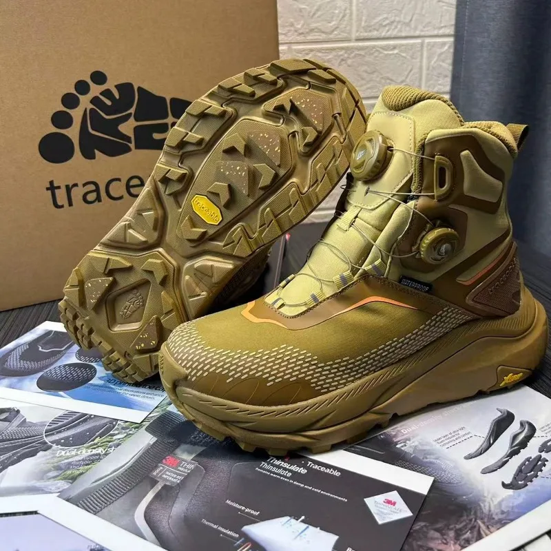Autumn/Winter Men WomenTrekking Boots Hiking Shoes For Couples Quick Lacing Mountain Shoes Unisex Anti-Slip Hunting Shoe