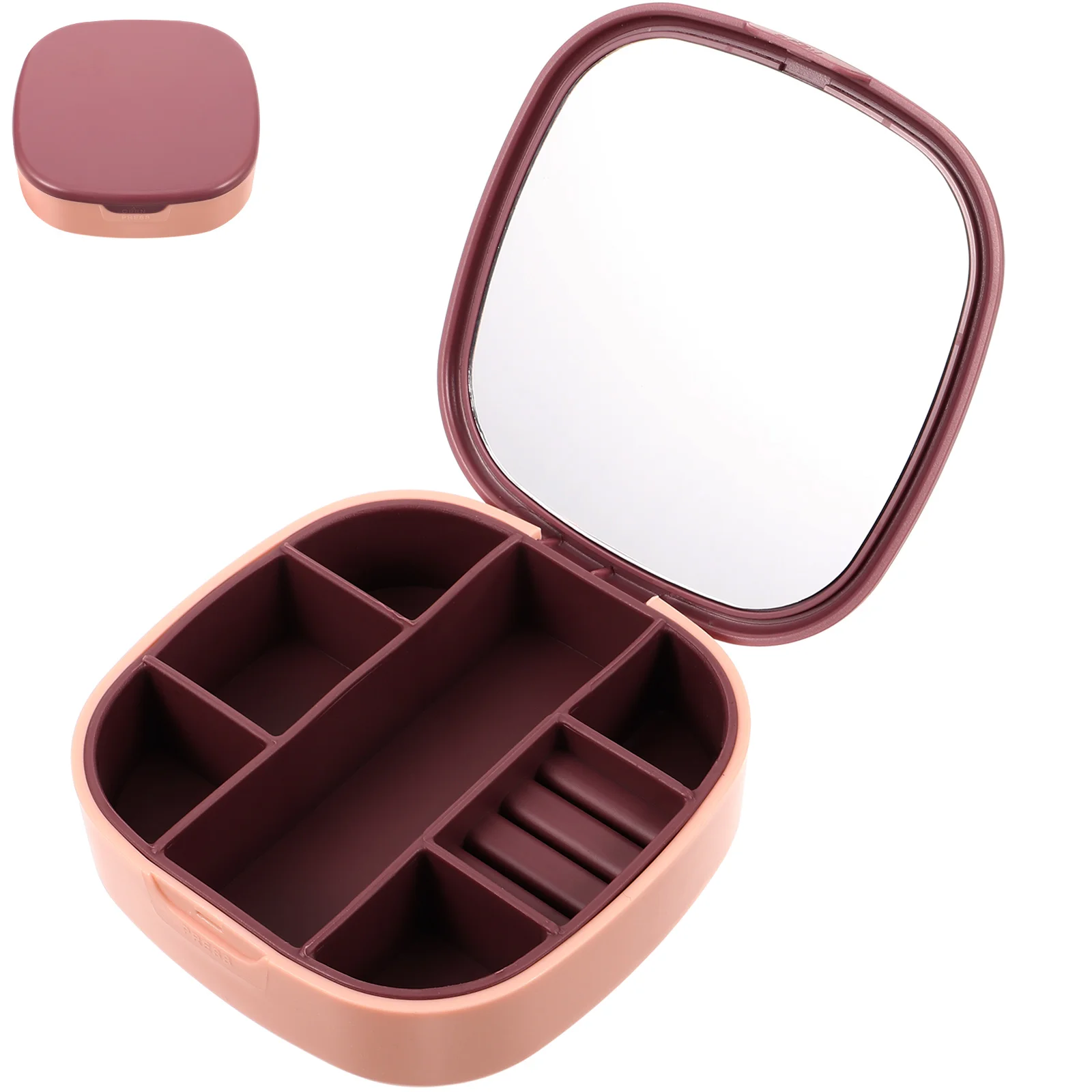 

Portable Jewelry Case Travel ganizer for Necklace Earrings Lipstick Mini Storage Box for Women Girls