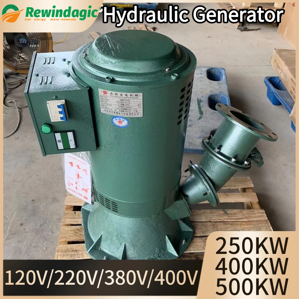 Electric Water Turbine Hydroelectric Generator 200000W 300000W Voltage 220V 230V 240V Single Phase Alternative Energy Generato