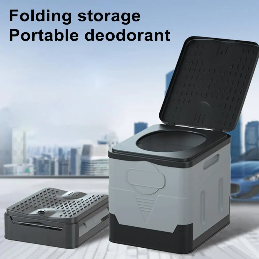 

Foldable Box Multifunctional Camping Toilet Portable Camping Folding Toilet with Dry Separating Separator Prevent Odor for Car