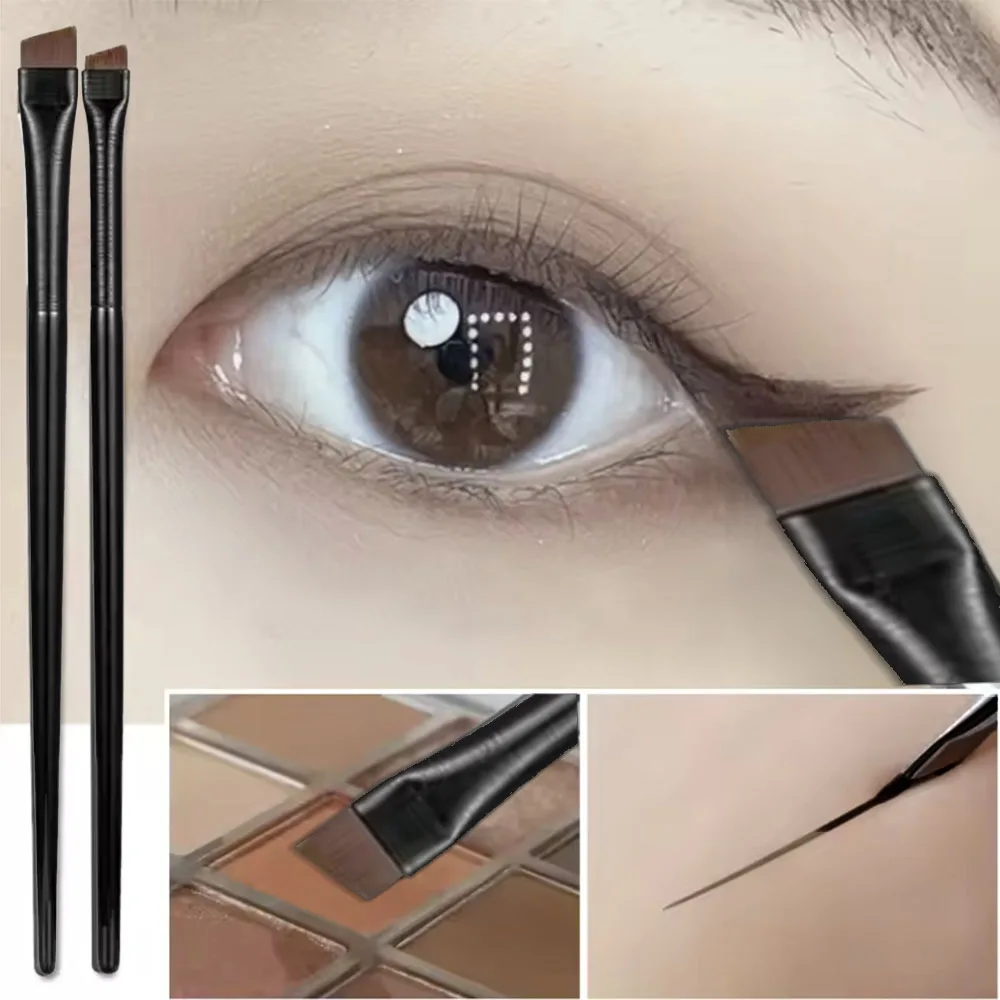 New 2 pieces eyebrow contour brush eyebrow eyeliner brush portable small angle eyebrow brush female makeup tool