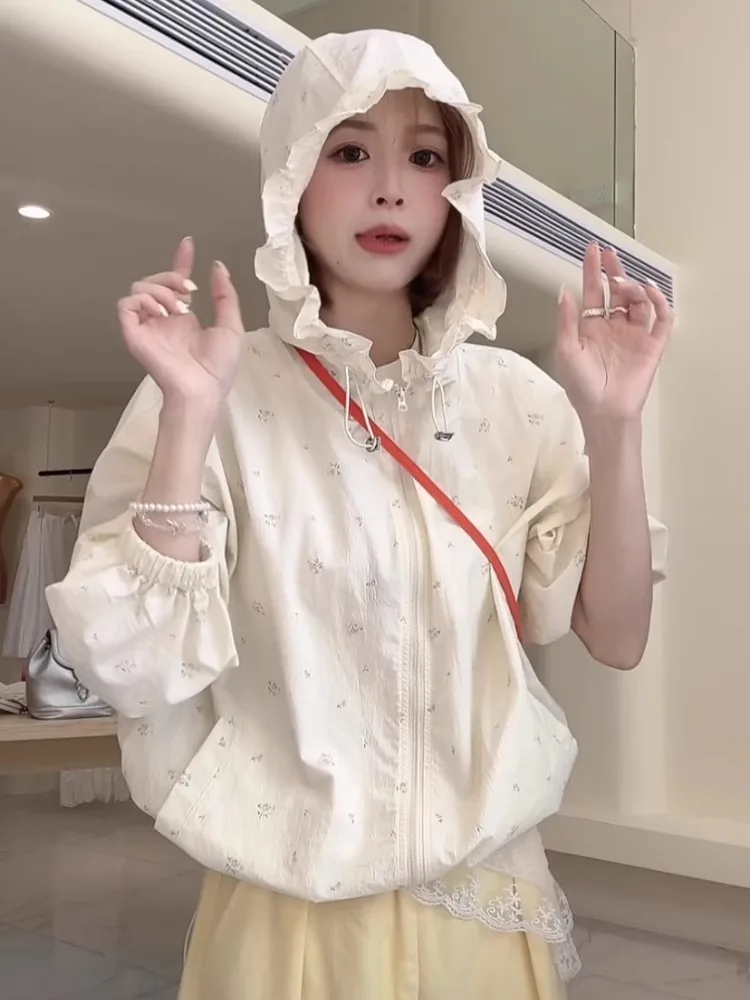 

Корейская шляпа с защитой от ультрафиолета, тонкая женская шляпа с цветочным принтом в стиле кантри, повседневная верхняя одежда, модный ветер для поездок на работу