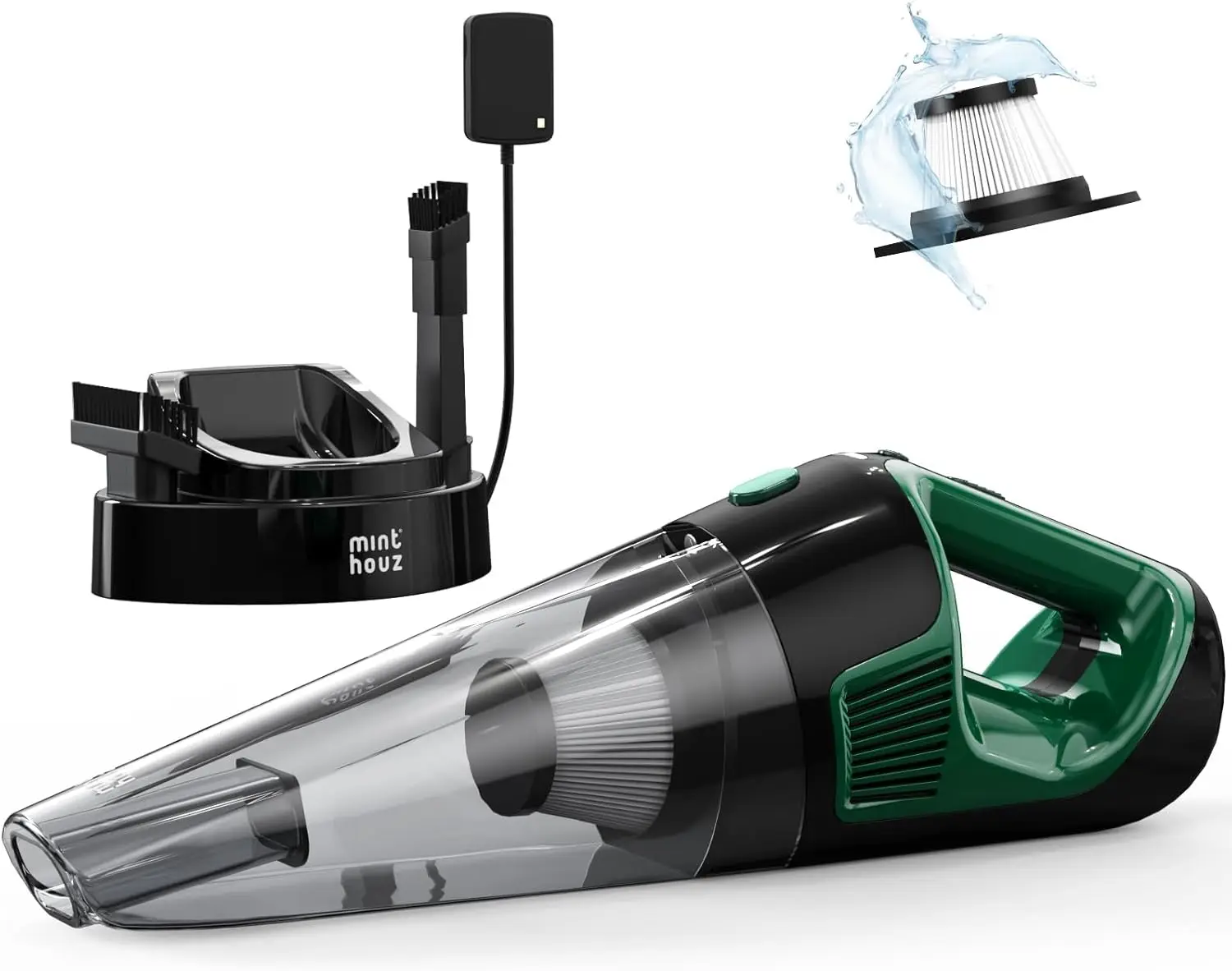 Cordless Handheld Vacuum with Strong Suction, LED Light, Long Runtime for Home Car Pet Office Cleaning