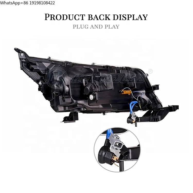 HCMOTIONZ Factory Headlight LED 2019-2023 Assembly DRL Start up Animation Front Light for Toyota Hiace