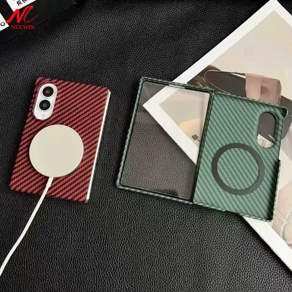 Ultra Thin Carbon Fiber 360 Screen Protector For Magsafe Case for Samsung Galaxy Z Fold 8 Ultra 7 6 5 4 Wide Full Cover PC Cover