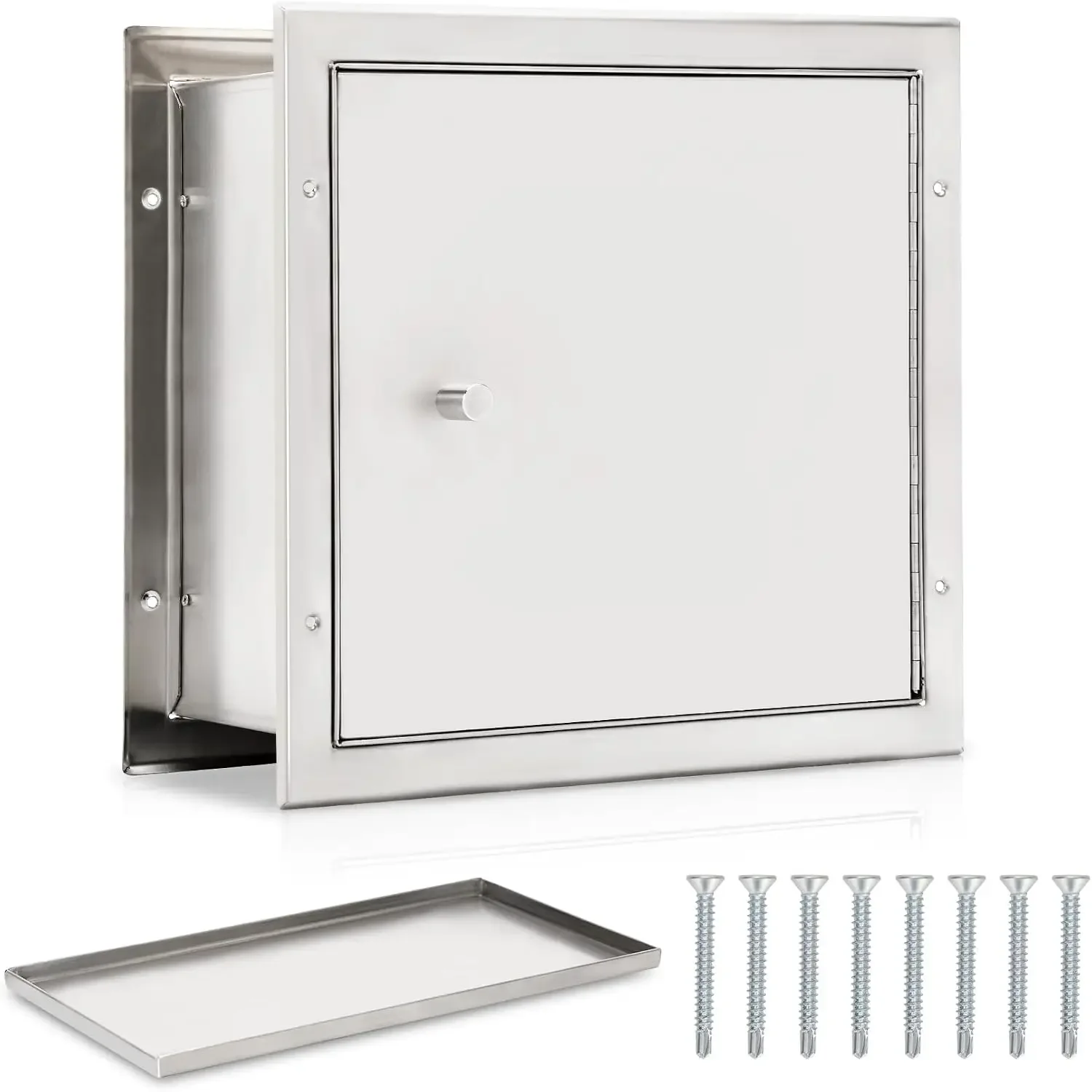 Recessed Specimen Pass-Thru Cabinet, Stainless Steel Specimen Box with Pass Tray, Industrial Pass Through Specimen Cabinet with