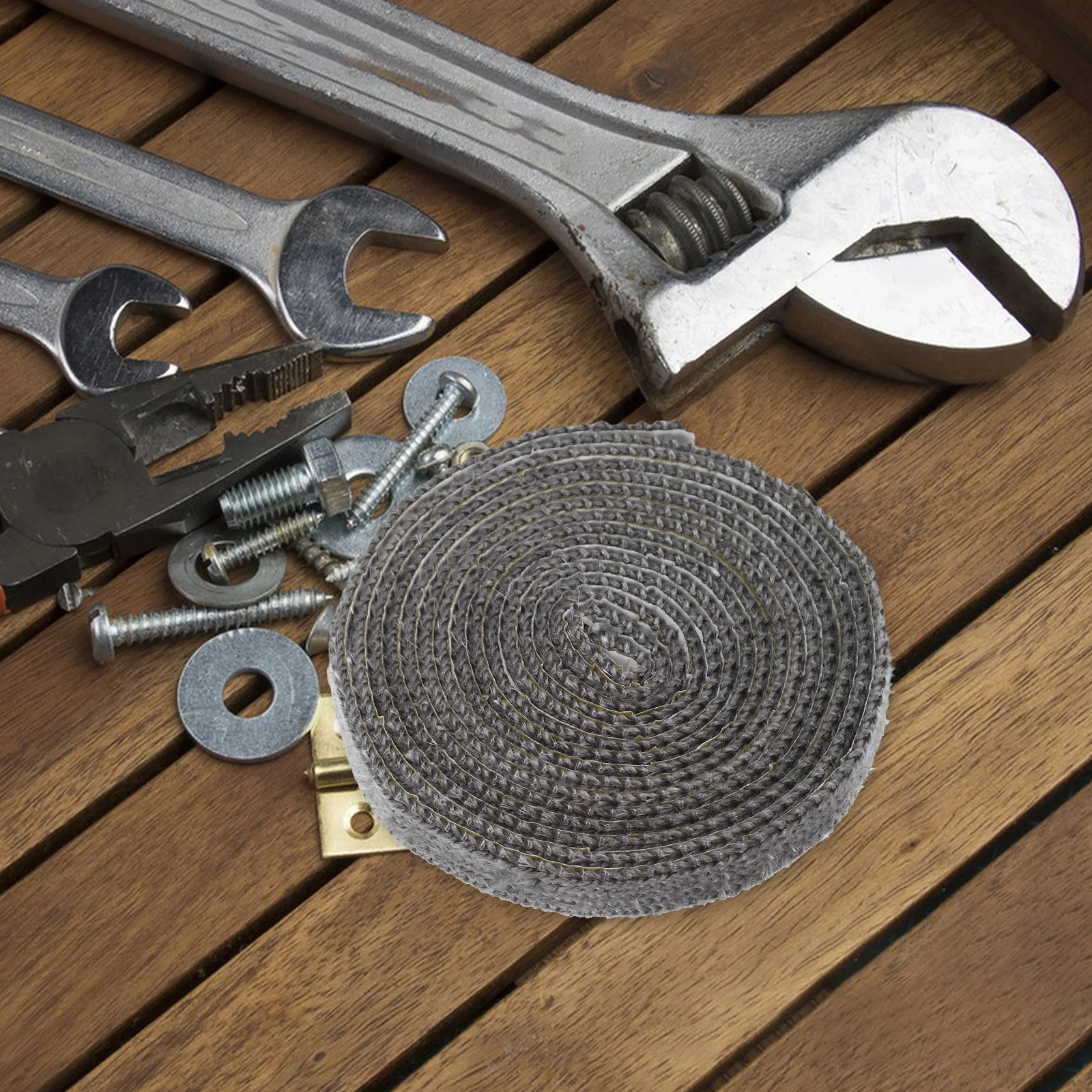 

Self Adhesive Black Stove Door Gasket Tape Flat Rope 3mm Thick High Temperature Resistant Seal Strip for Wood Stove Insulation