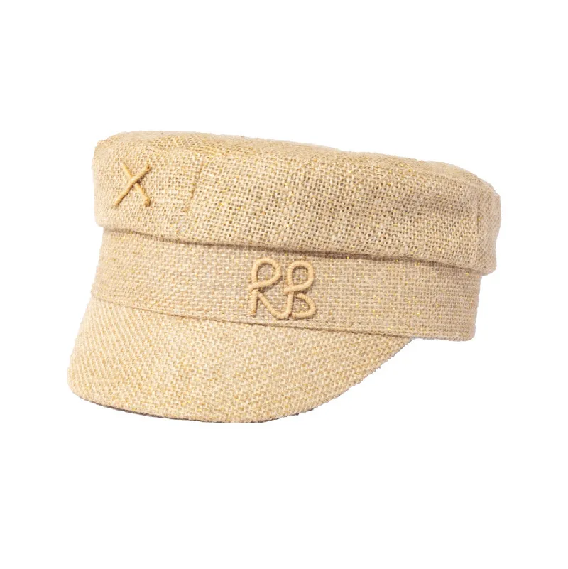 Neue Sommer Hüte Frauen Mode Baskenmütze RB Brief Militär Hut Lässig Reise Stroh Flache Top Hut Designer Große Größe Baseball Kappe – Detail 2