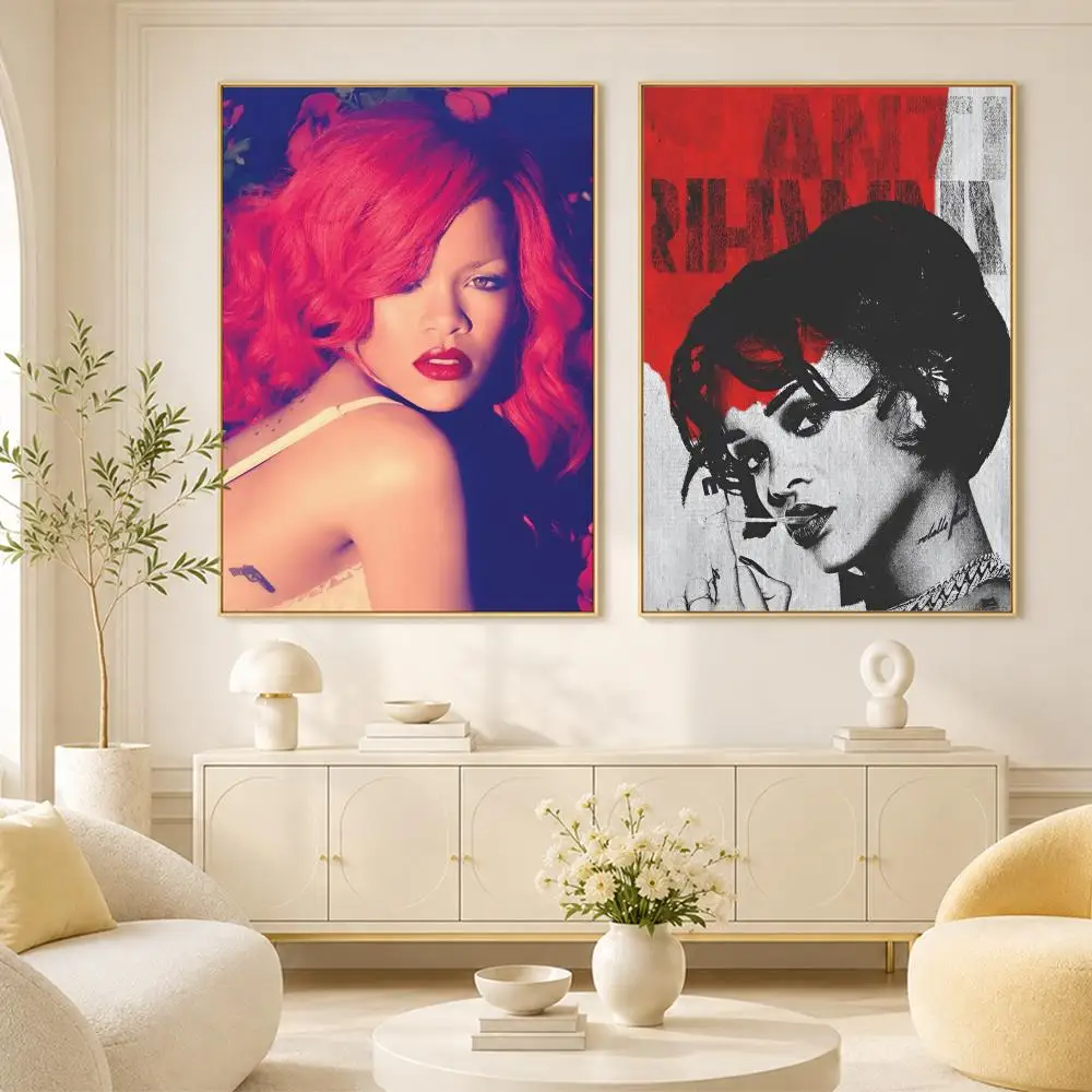 Hot Singer R-RIHANNAS Anime Poster Room Home Decoration Interior Wall Art Printing Garage Posters Gift