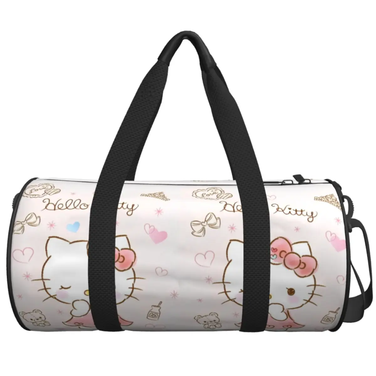 

Travel Bag Japanese Hello Kitty Halloween Cartoon Cat Gym Bag Weekend Sports Bags Swimming Handbag Fitness Bag For Men Women