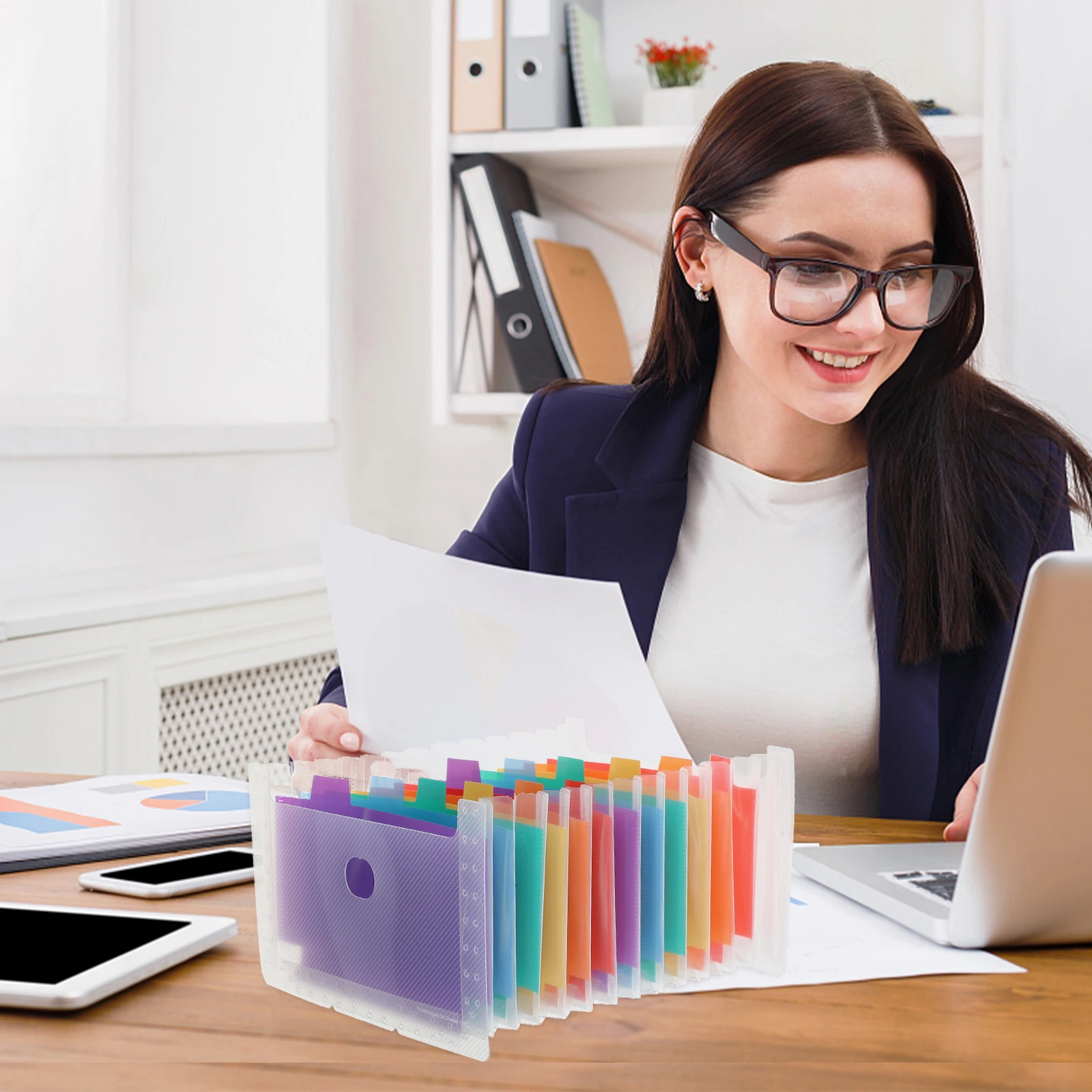 

Large Capacity File Storage Pouch Multi-Layer Document Organizer For Office Study Receipts Bill Paper Files Holder Accordion