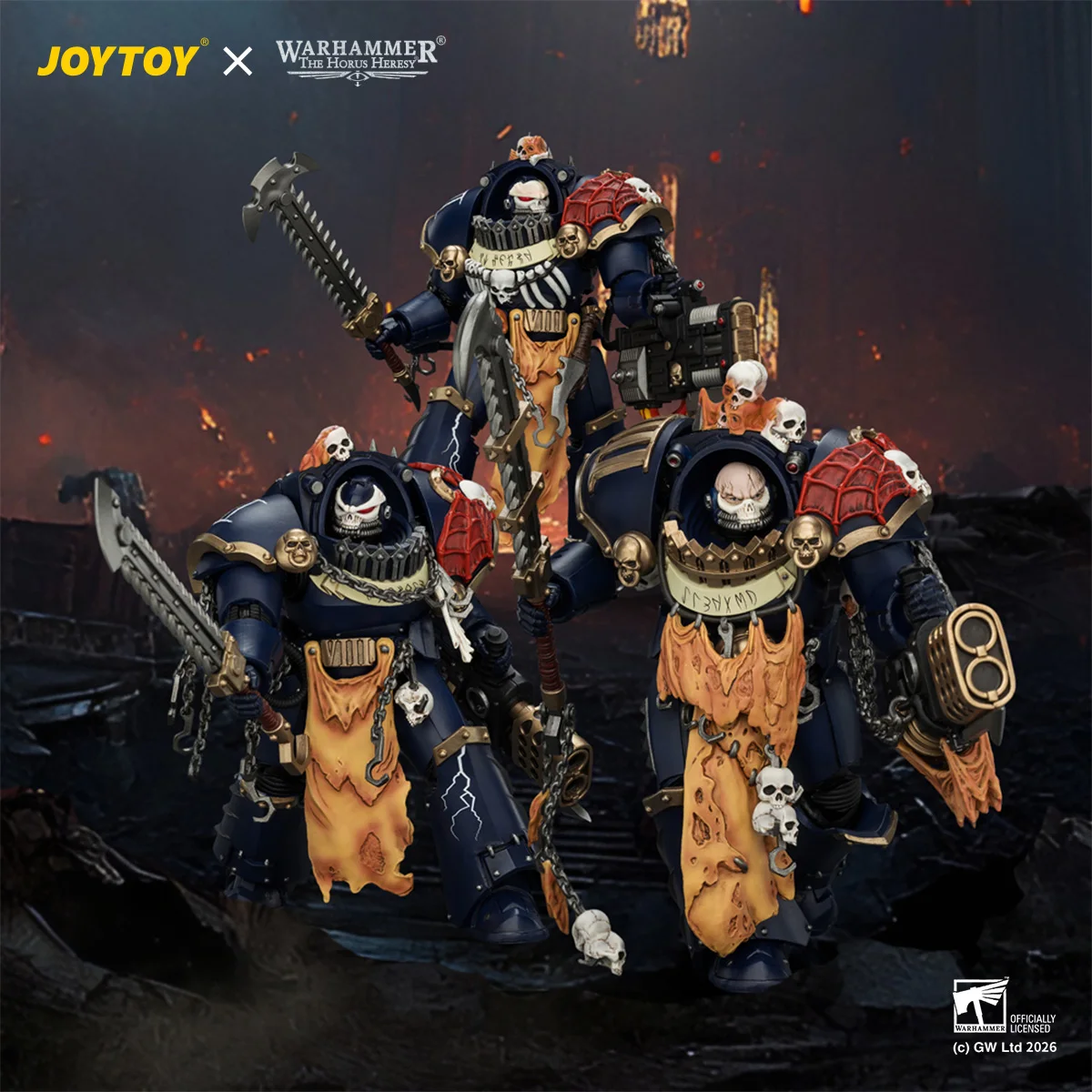 JOYTOY Warhammer "The Horus Heresy" 1/18 Actionfiguren Night Lords Contekar Terminator Dissident