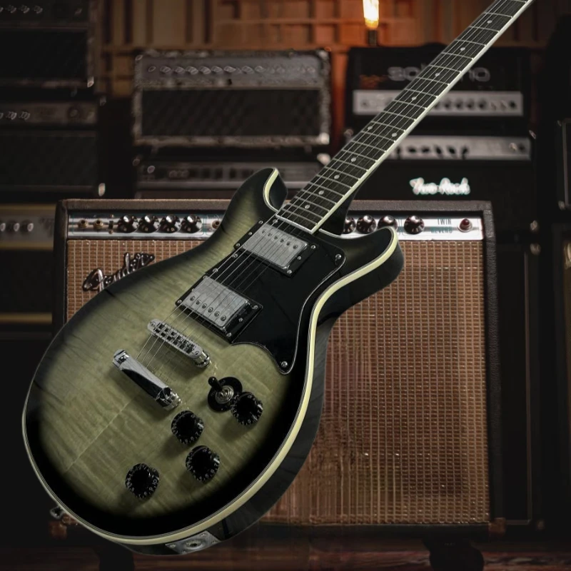 E-Gitarre Kostenloser Versand LPAUL Silbergrauer Mahagonikorpus Palisandergriffbrett