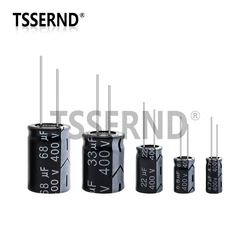 5pcs 400V Aluminum Electrolytic Capacitor 1UF 2.2UF 3.3UF 4.7UF 6.8UF 10UF 15UF 22UF 33UF 47UF 68UF 82UF 100UF 120UF 150UF