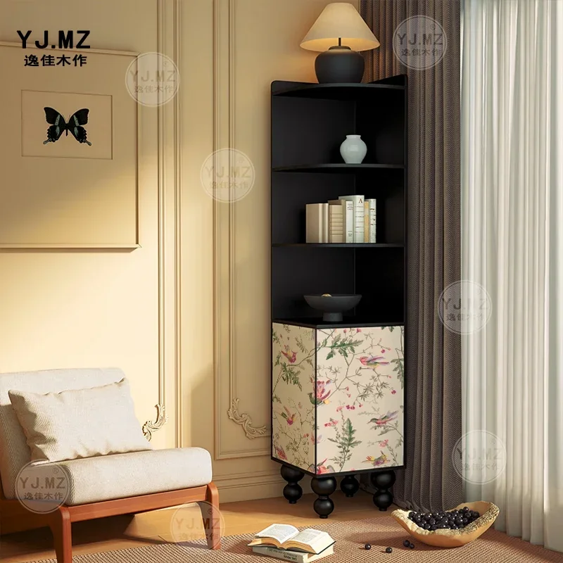 TAO Cream Wind Solid Wood Triangle Cabinet Bedroom Simple Modern Corner Cabinet Corner Shelf