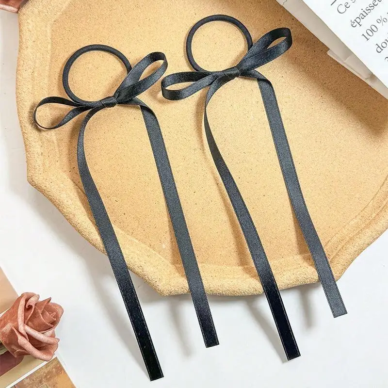 2/8 قطعة أربطة شعر مرنة على شكل فيونكة بلون سادة للنساء والفتيات وإكسسوارات شعر الحفلات #6