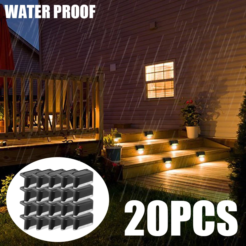 

Led Solar Stair Light Waterproof Garden Landscape Step Lights LED Solar Lamp Balcony Fence Lights Outdoor Waterproof Path Light