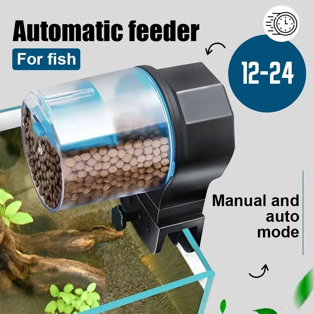 Large Capacity Goldfish Aquarium Feeder Fish Automatic Feeder Feeder Feeder Intelligent Goldfish Timing Aquarium Autom Y4t5