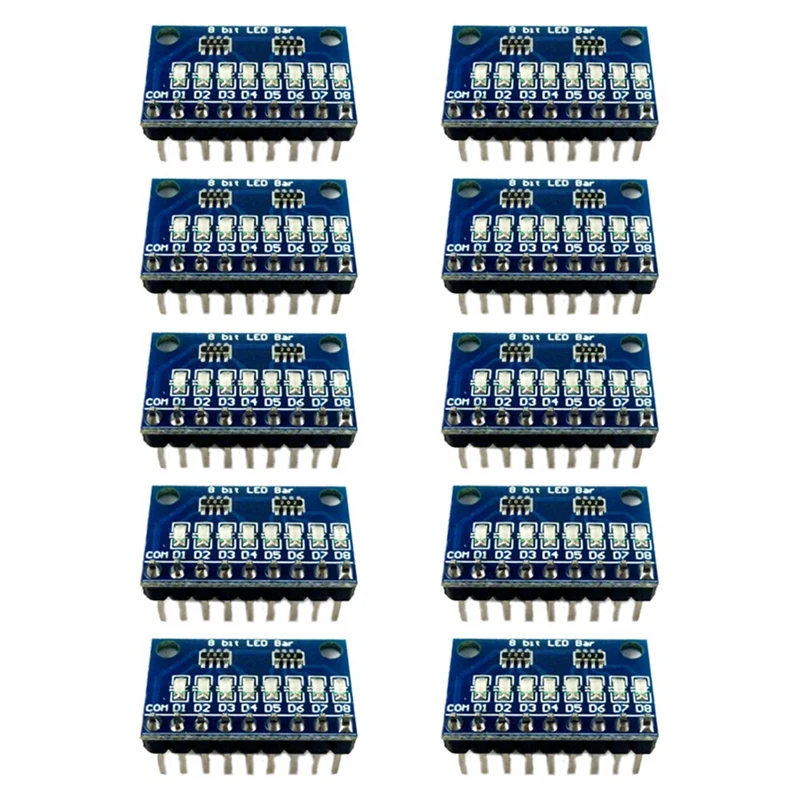 

3.3V 5V 8 Bit Blue Common Cathode LED Indicator Module DIY Kit For Arduino NANO UNO Raspberry Pi 4 Nodemcu V3