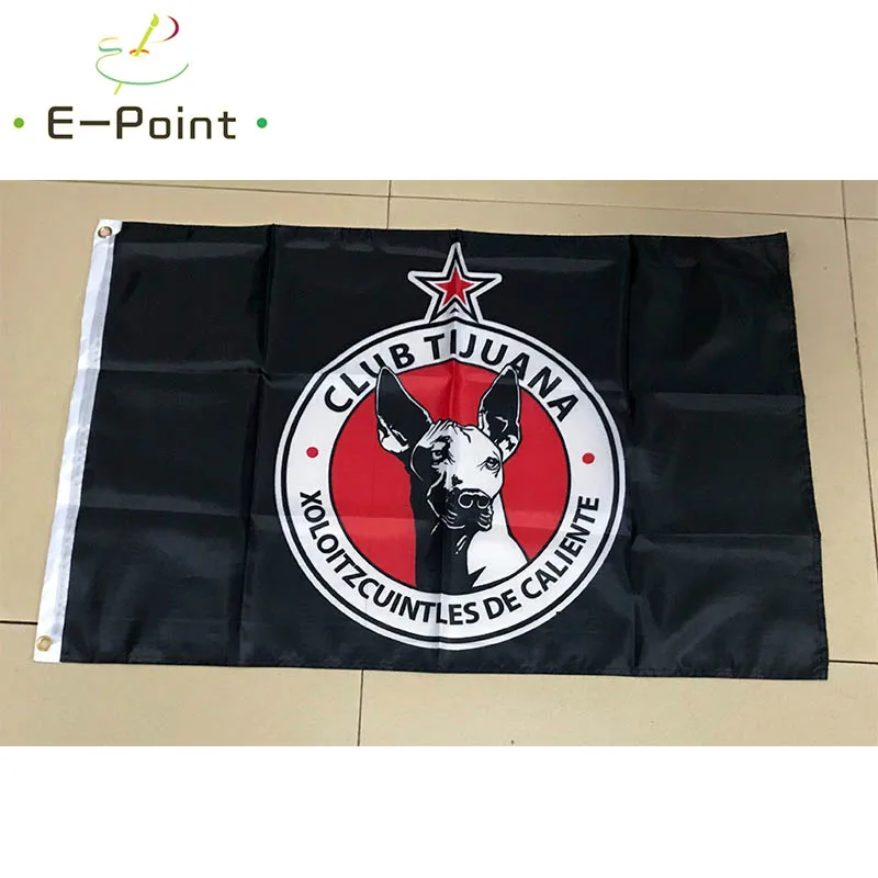 نادي تيجوانا العلم 3ft * 5ft (90*150 سنتيمتر) حجم زينة عيد الميلاد للمنزل العلم راية الهدايا