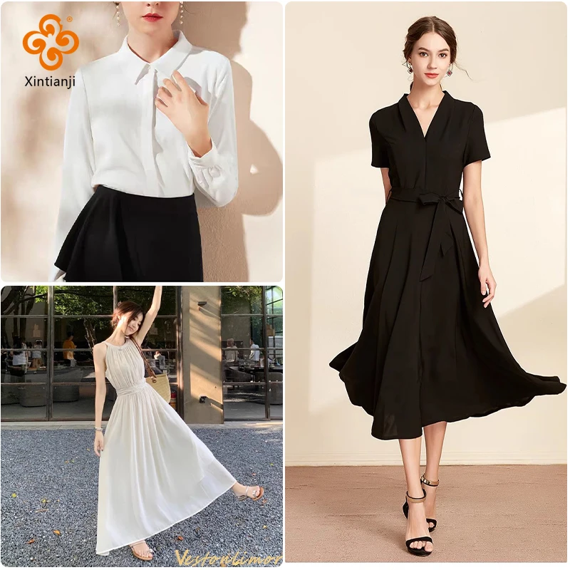 1/3/5 Meters Non-see-through Chiffon Fabric Summer Drape Cloth Clothing Lining Ladies Skirt Women Dress DIY Sewing Fabric