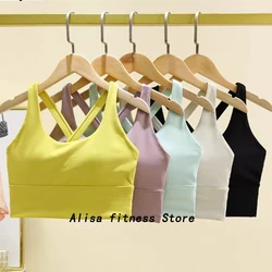 Reggiseno sportivo con imbottitura fissa ad alta intensità, antiurto, corsa, palestra, push-up, yoga, fitness, lingerie, biancheria intima professionale per le donne