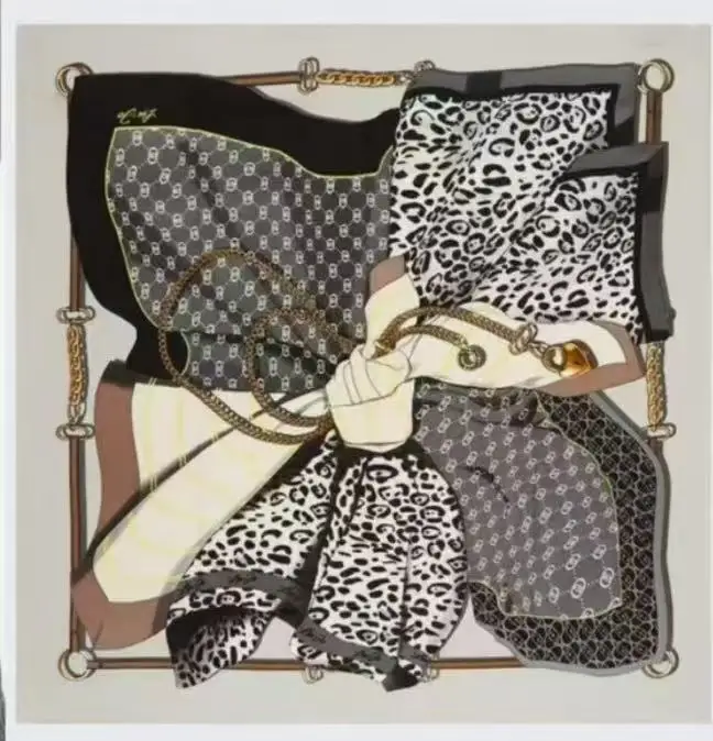 Liu, venta al por mayor, uma moda y de alta qualidade, 2024 Bufandas Jo Grande quadrado 2 cores