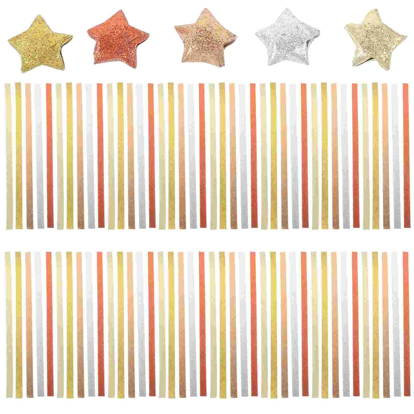 

200 Pcs Origami Lucky Star Material Paper Kids Crafts DIY Supplies Gold Powder Folding Papers for Children Handicrafts