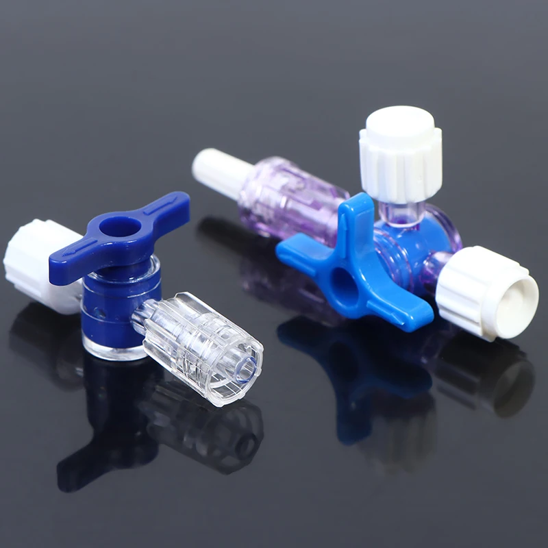 Plastic Two Way Three Way Stop Cock For Clinical Hospital Luer Lock Adapter