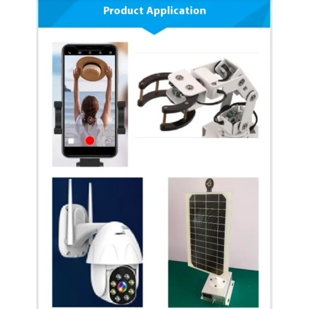 DC Dual Axis Solar Tracker Heavy Duty Metal Gimbal for Robot X Y Axis High Torque