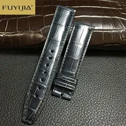 FUYIJIA Top Handmade Nile Crocodile Skin Watchbands Custom Substitute I-W-C P-ortofino Strap 18MM 20MM 22MM Genuine Leather Belt