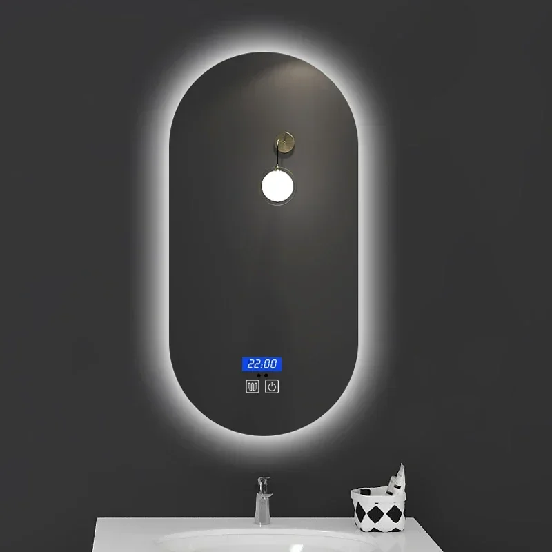Shower Shaving Bath Mirrors Washroom Vanity Magnifying Decorative Bath Smart Mirrors Self Haircut Miroir Rond Mirrors LG50JZ