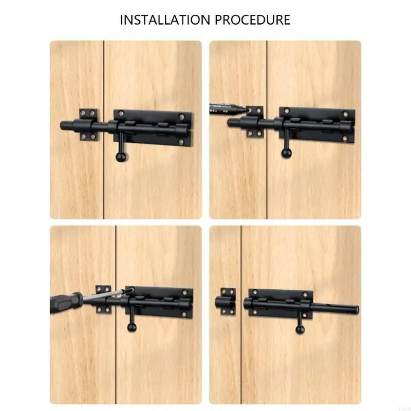 2025 pacote 2 parafusos portáteis slide 4 polegadas 4 polegadas, fabricadas com aço inoxidável com parafusos