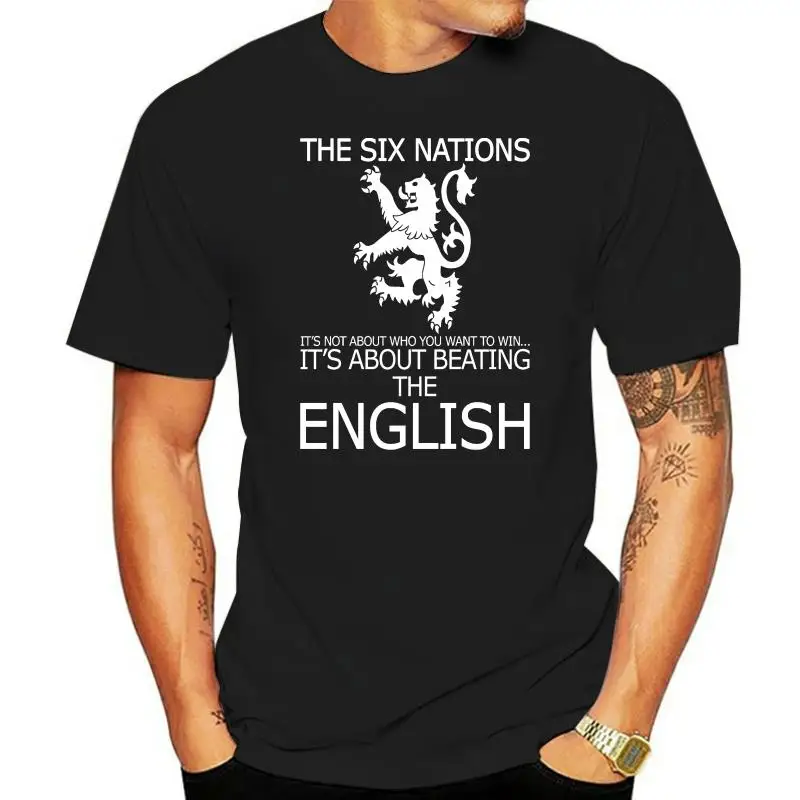 Men t shirt IT'S ABOUT BEATING THE ENGLISH SIX NATIONS SCOTLAND RUGBY t-shirt novelty tshirt women