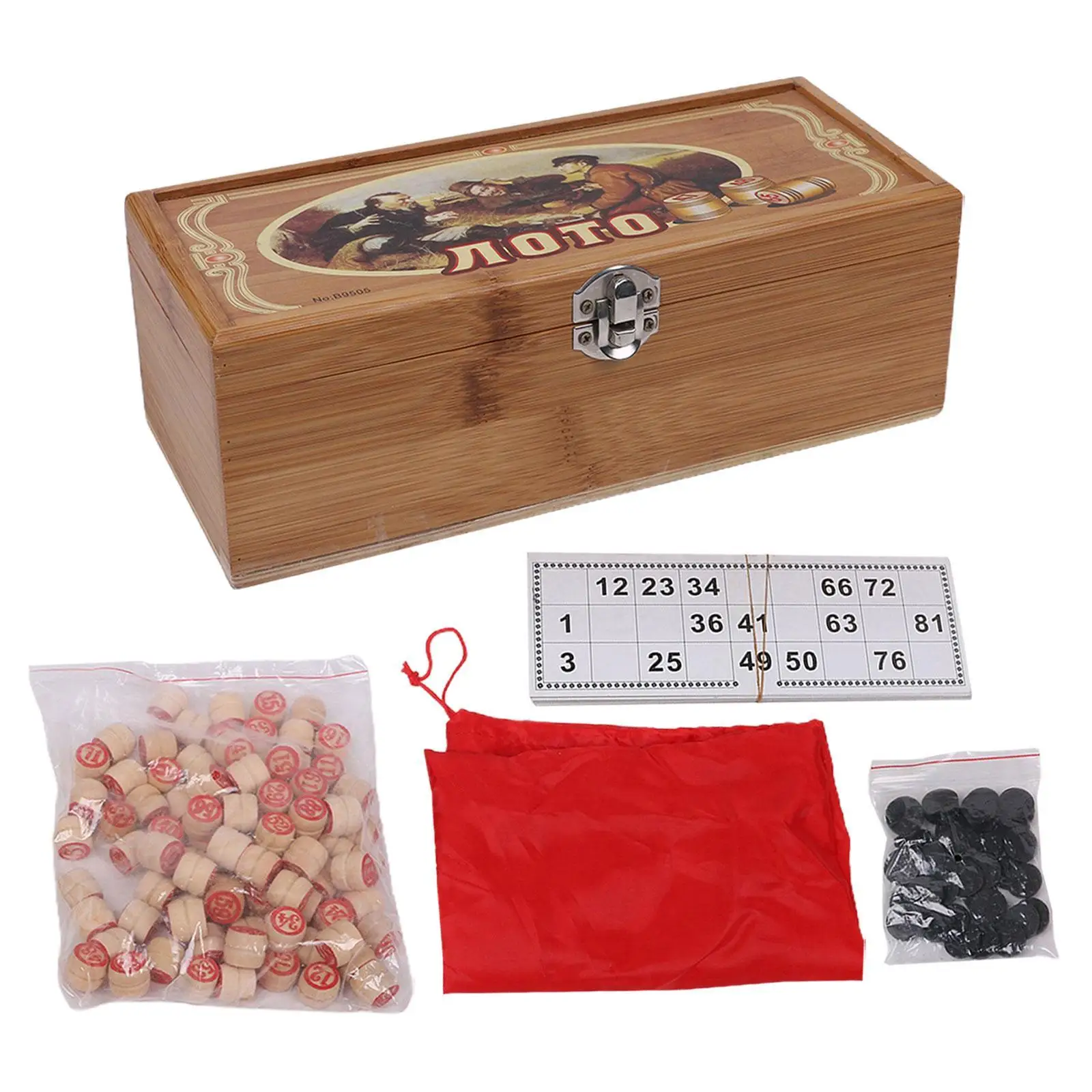 

Wooden Bingo Game Cognitive Thinking Ability Practicing Funny Learning Toy