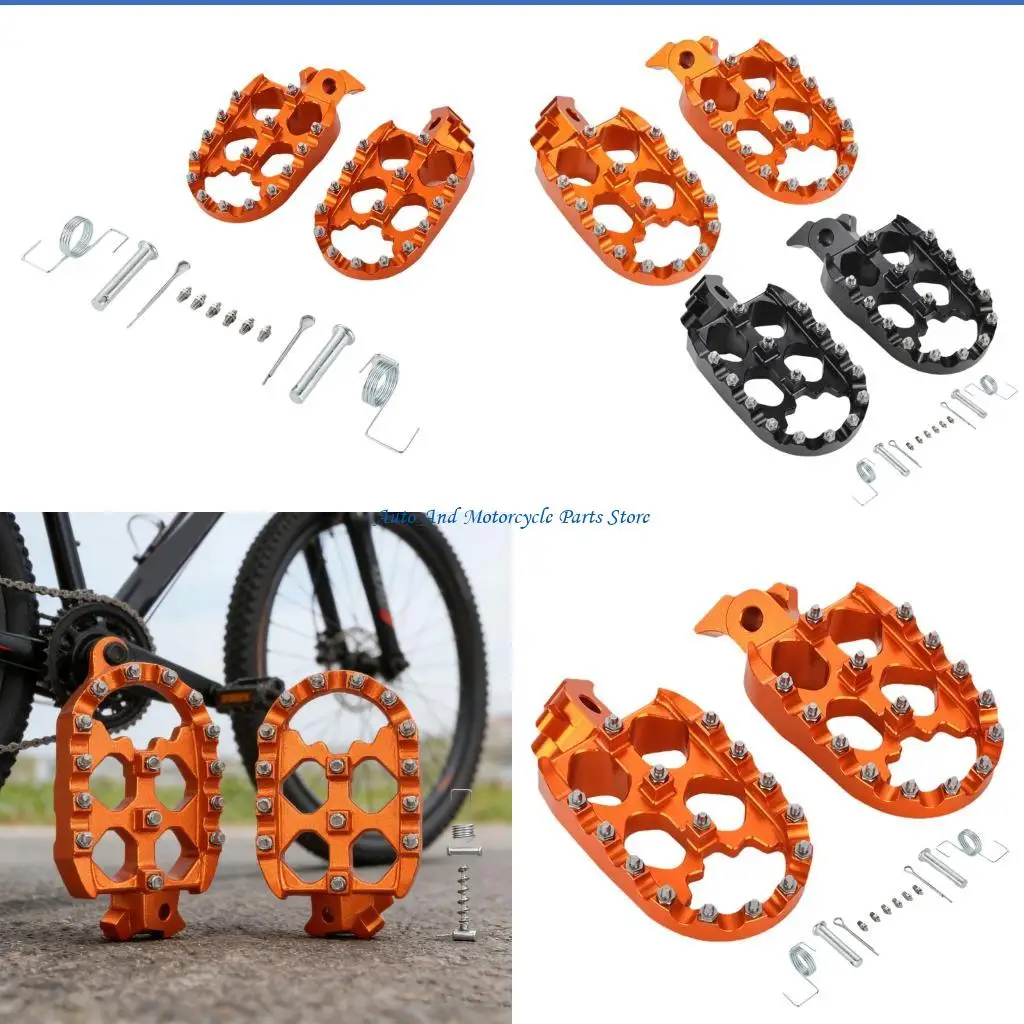 P9FD Modern Design Aluminum Footrest For Motorcycles Bikes Ensures Stability On Various Road Conditions Enhanced Riding Safety