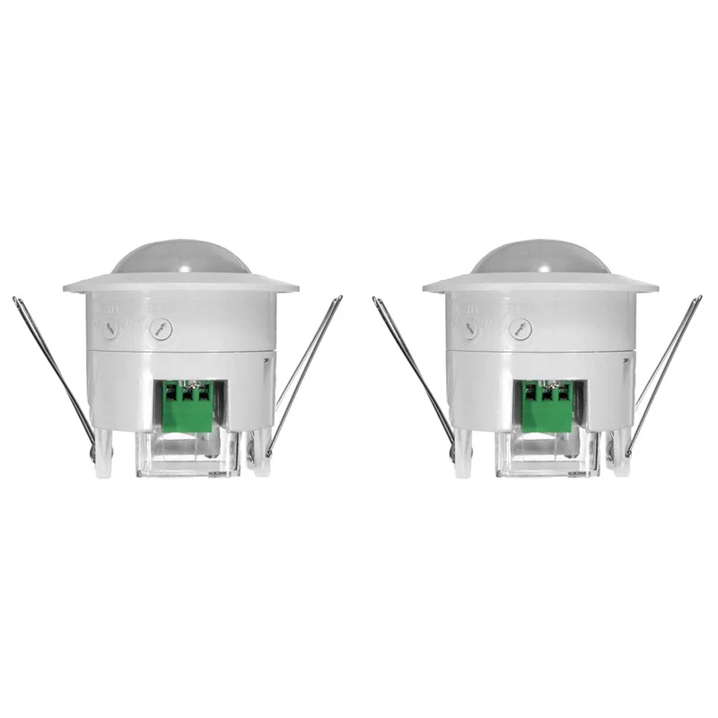 

A70P 2X 110-240 В переменного тока Мини Регулируемый 360-градусный потолочный PIR Инфракрасный датчик движения тела Детектор Лампа Выключатель света Белый