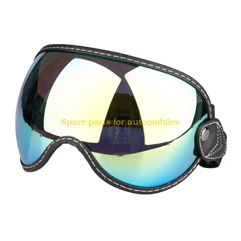 

H58F Windproof Motorcycle Protective Eyewear Bubble Shield Eyewear with Antifog Clear Adjustable Strap Fit for Bikers