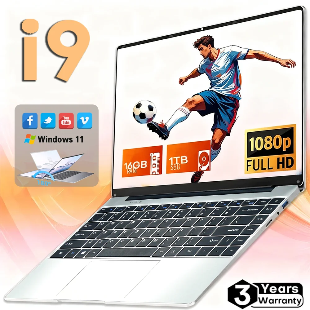 

НОВЫЙ ноутбук Core i9-8950HK, 16 ГБ ОЗУ, 1/2 ТБ SSD, портативные ноутбуки, 14,1-дюймовый Windows 11, портативный ноутбук, офисные игры