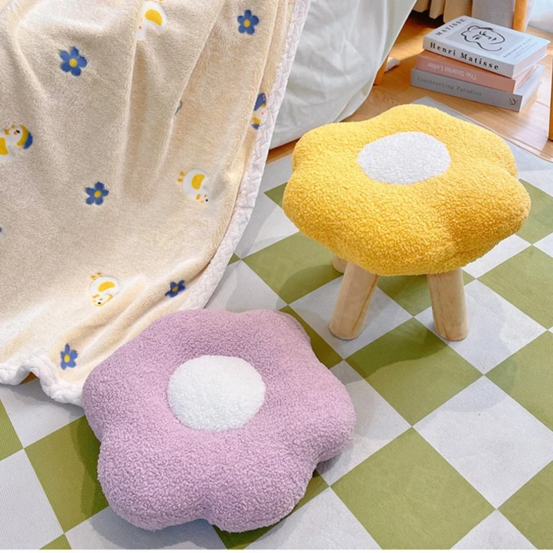 Floral Colorful Small Chair Endurable Hallway Stools Cute Room Chair Adorable Shoes-changing Stool Vanity Chair Ottoman Bench