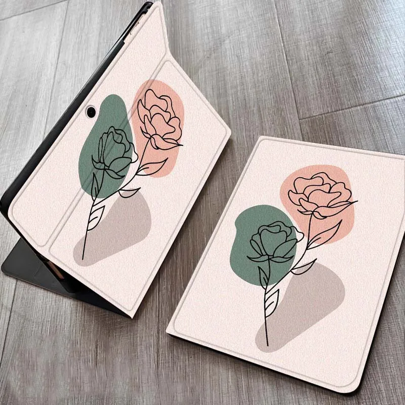 

Чехол Pink Line Art Flower для планшета OPPO Realme Pad Air X 10,36 11 дюймов