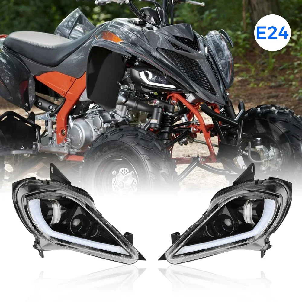 E24 ATV Headlight for Yamaha Raptor 700R 700 YFZ450 YFZ450R YFZ450X Wolverine 450 350 Raptor 250 350 2006-2024 Turn Signal Light