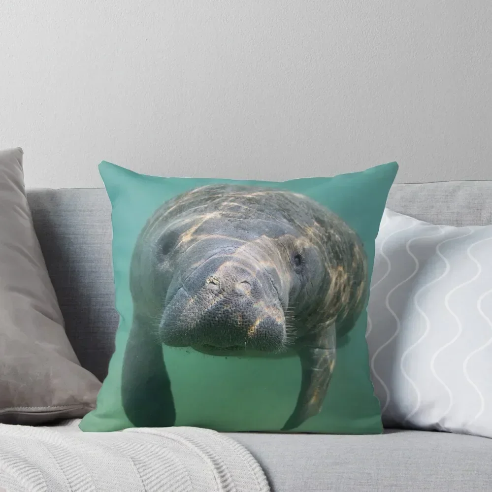 Manatee 3 Throw Pillow Elastic Cover For Sofa Cushions For Children Christmas Pillowcase pillow