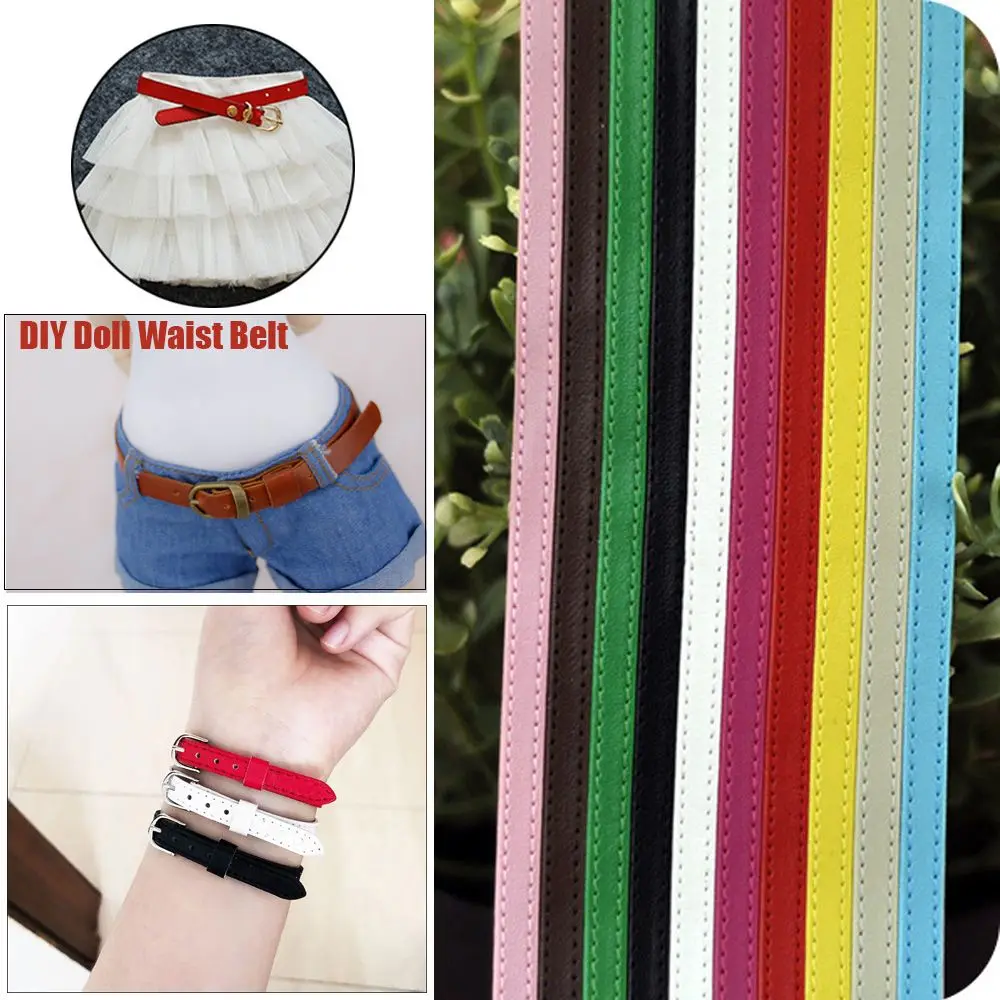 11 colors Length 50cm Width 3/5mm Kids Educational Toys Handmade Belt Material Clothes Accessories Doll Waist Belts