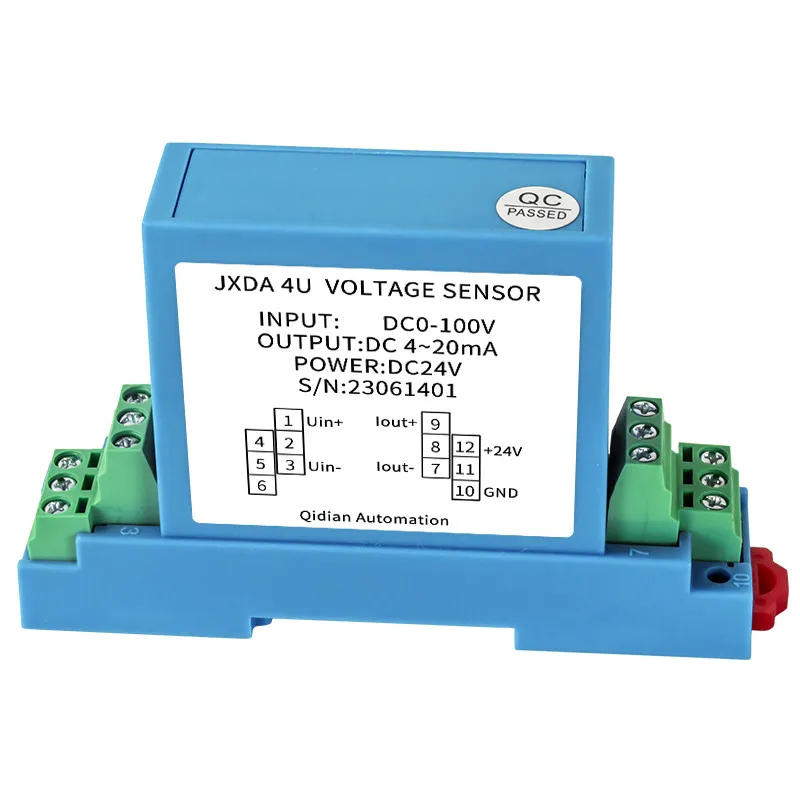 DC Voltage Transmitter 0-75mV 100V 50V Voltage input 4-20mA output Volatge Transducer Factory Supply DC Voltage Sensor